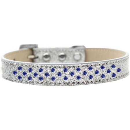 UNCONDITIONAL LOVE Sprinkles Ice Cream Blue Crystals Dog CollarSilver Size 16 UN797290